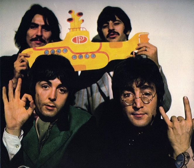 El submarino amarillo - Promoción - George Harrison, Paul McCartney, Ringo Starr, John Lennon