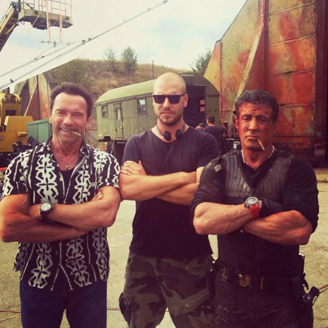 Expendables: Postradatelní 3 - Z natáčení - Arnold Schwarzenegger, Patrick Hughes, Sylvester Stallone