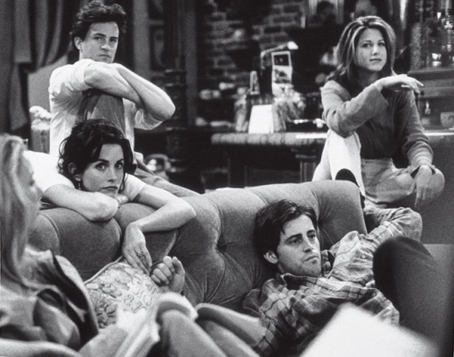 Friends - Kuvat kuvauksista - Courteney Cox, Matthew Perry, Matt LeBlanc, Jennifer Aniston