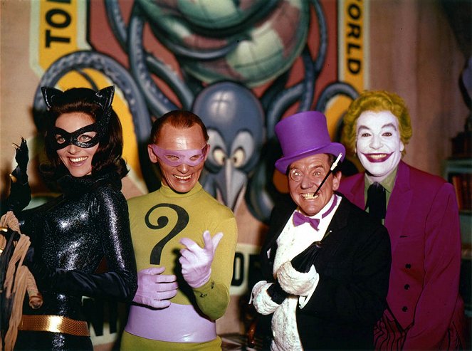 Batman - Z natáčení - Lee Meriwether, Frank Gorshin, Burgess Meredith, Cesar Romero