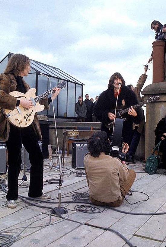 The Beatles: Rooftop Concert - Do filme - John Lennon, George Harrison