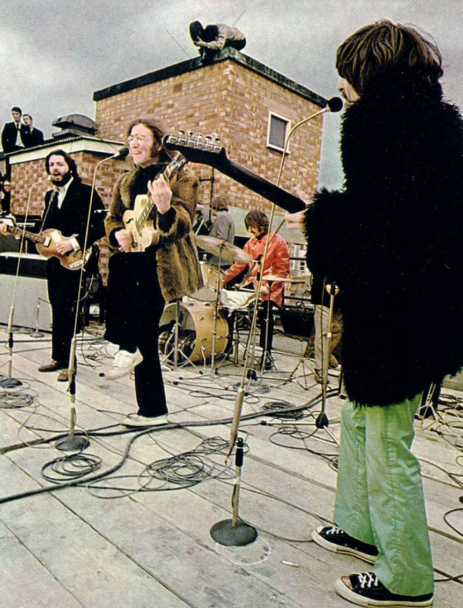 The Beatles: Rooftop Concert - Tournage - Paul McCartney, John Lennon, Ringo Starr, George Harrison