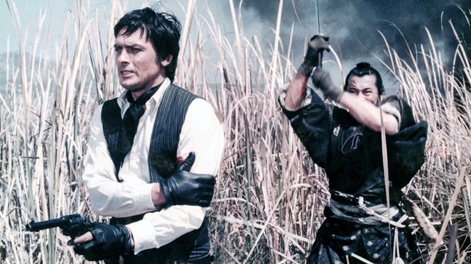 Samuraj i kowboje - Z filmu - Alain Delon, Toshirō Mifune