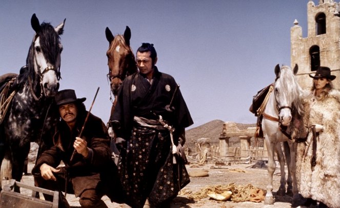 Samuraj i kowboje - Z filmu - Charles Bronson, Toshirō Mifune, Ursula Andress
