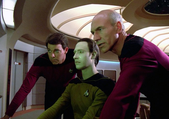 Star Trek: Az új nemzedék - The Naked Now - Filmfotók - Jonathan Frakes, Brent Spiner, Patrick Stewart