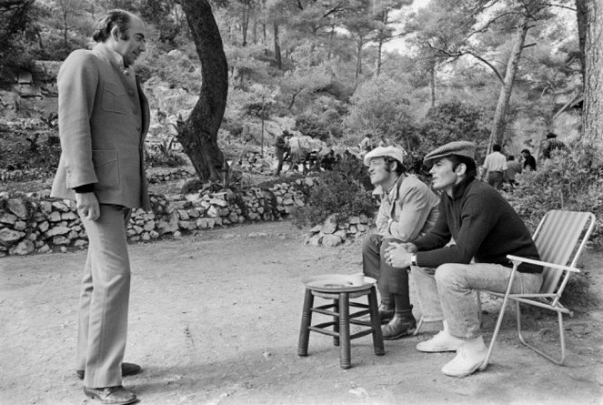 Borsalino - Z natáčení - Jacques Deray, Jean-Paul Belmondo, Alain Delon