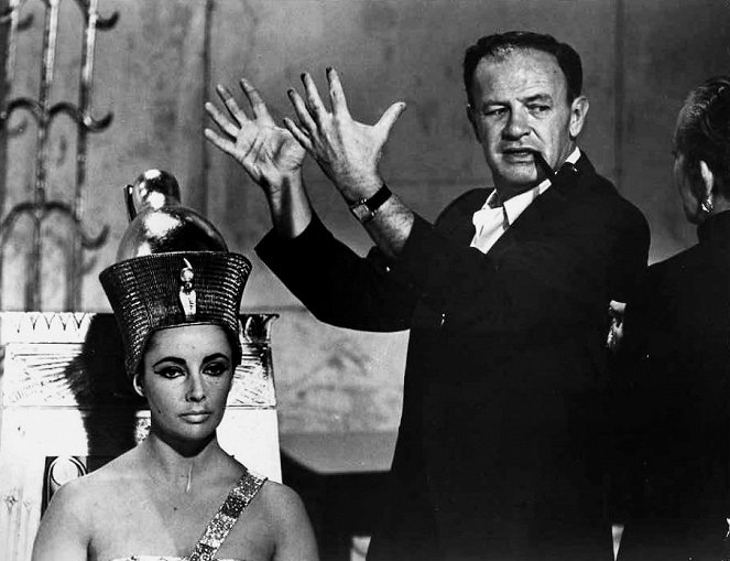 Kleopatra - Z nakrúcania - Elizabeth Taylor, Joseph L. Mankiewicz