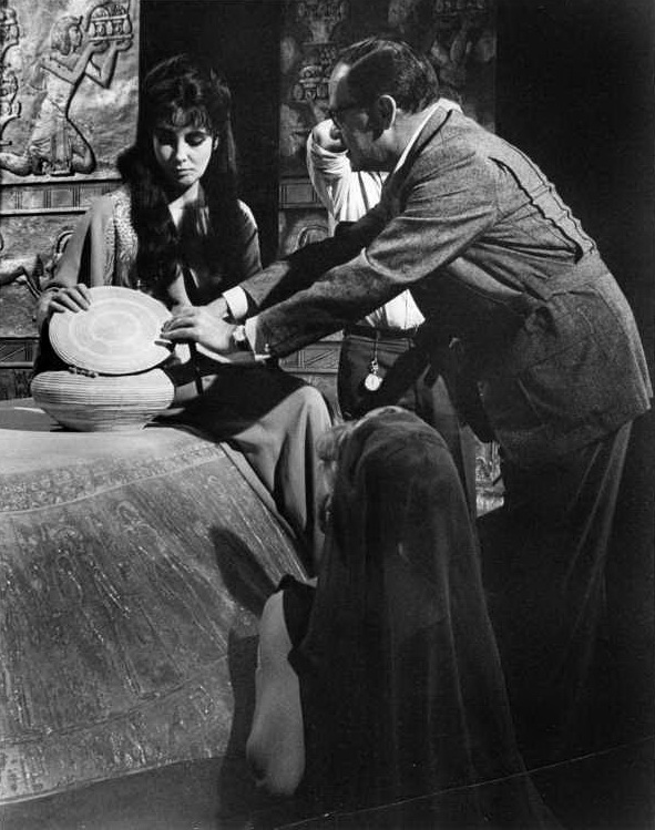Kleopátra - Forgatási fotók - Elizabeth Taylor, Joseph L. Mankiewicz