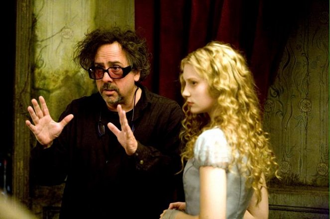 Alice im Wunderland - Dreharbeiten - Tim Burton, Mia Wasikowska