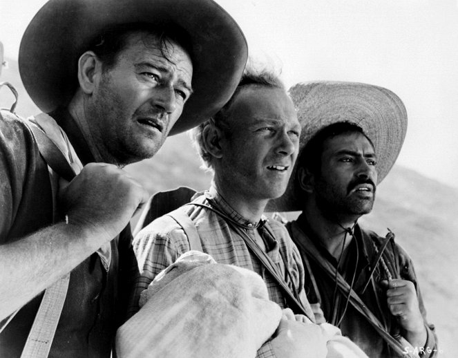 Spuren im Sand - Filmfotos - John Wayne, Harry Carey Jr., Pedro Armendáriz
