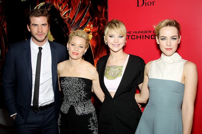 Hunger Games: Vražedná pomsta - Z akcí - Liam Hemsworth, Elizabeth Banks, Jennifer Lawrence, Jena Malone