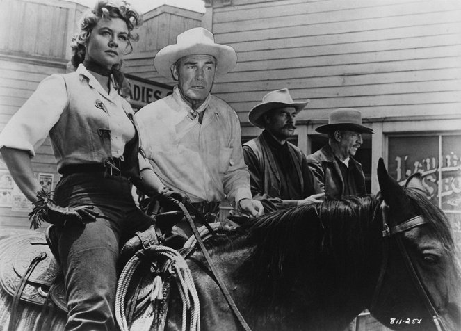 Der Teufel im Sattel - Filmfotos - Dorothy Malone, Randolph Scott