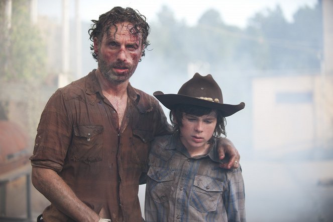 Walking Dead - Zašlo to priďaleko - Z filmu - Andrew Lincoln, Chandler Riggs