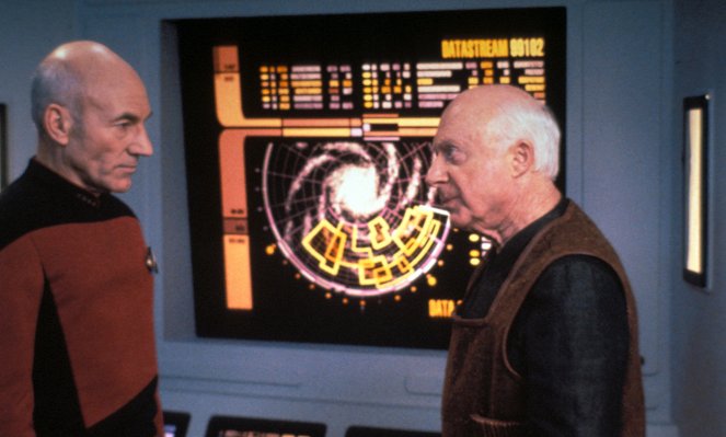Star Trek: Następne pokolenie - Wyścig - Z filmu - Patrick Stewart, Norman Lloyd