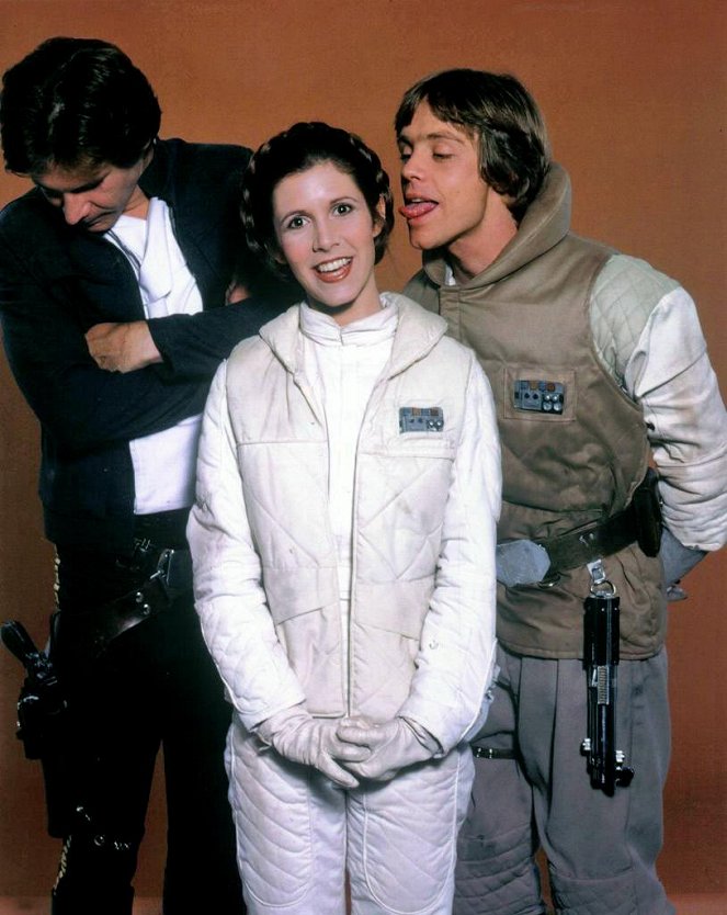 Das Imperium schlägt zurück - Dreharbeiten - Harrison Ford, Carrie Fisher, Mark Hamill