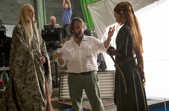 Der Hobbit: Smaugs Einöde - Dreharbeiten - Lee Pace, Peter Jackson, Evangeline Lilly