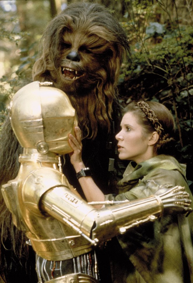 Star Wars: Episode VI - Return of the Jedi - Photos - Peter Mayhew, Carrie Fisher