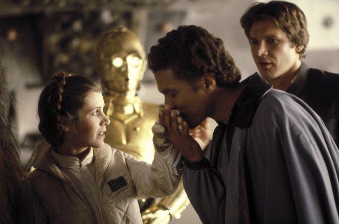 Das Imperium schlägt zurück - Filmfotos - Carrie Fisher, Billy Dee Williams, Harrison Ford