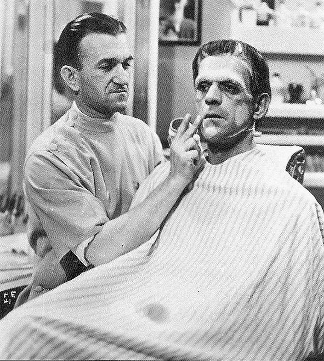 Frankensteinin morsian - Kuvat kuvauksista - Jack P. Pierce, Boris Karloff