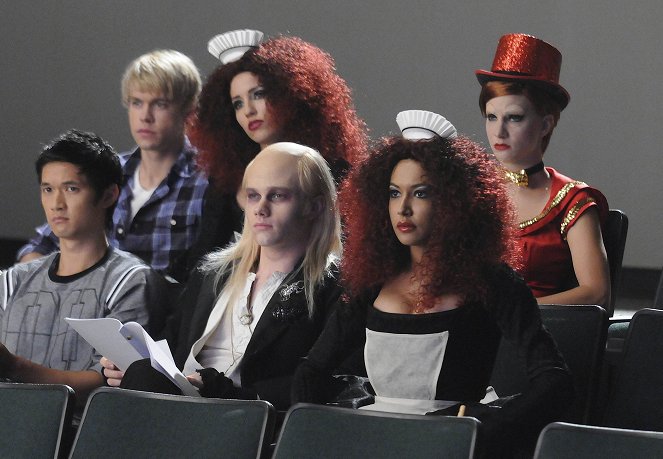 Glee - Photos - Harry Shum Jr., Chord Overstreet, Dianna Agron, Chris Colfer, Naya Rivera, Heather Morris