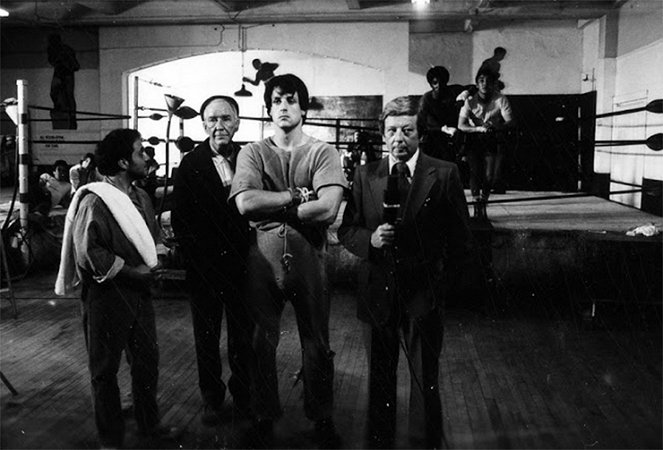 Rocky - Filmfotók - Jimmy Gambina, Burgess Meredith, Sylvester Stallone