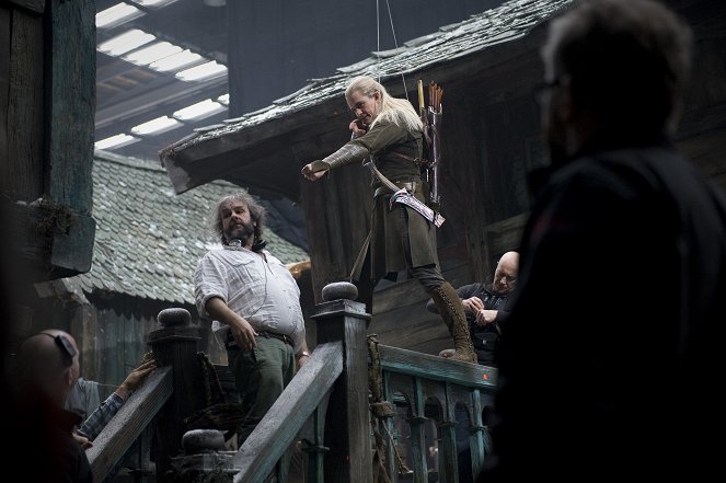 O Hobbit: A Desolação de Smaug - De filmagens - Peter Jackson, Orlando Bloom