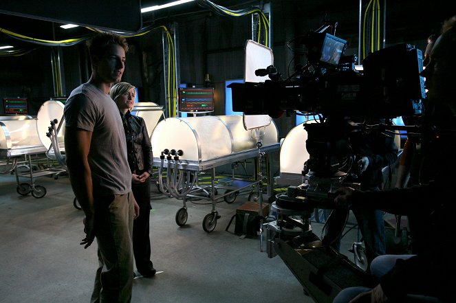 Smallville - Collateral - De filmagens - Justin Hartley, Allison Mack