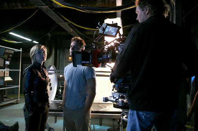Smallville - Chloes Rückkehr - Dreharbeiten - Allison Mack, Justin Hartley