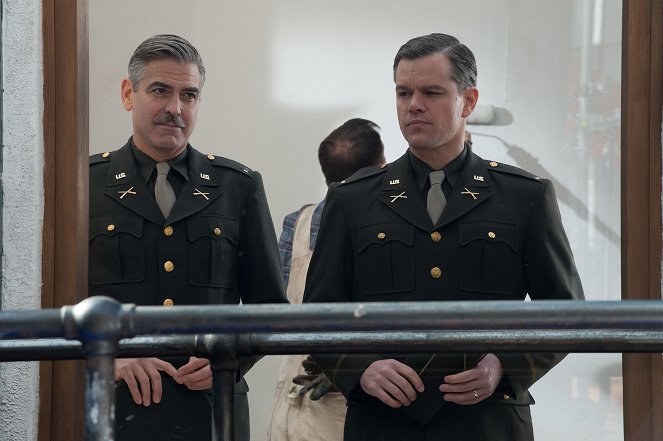 Monuments Men - Ungewöhnliche Helden - Filmfotos - George Clooney, Matt Damon