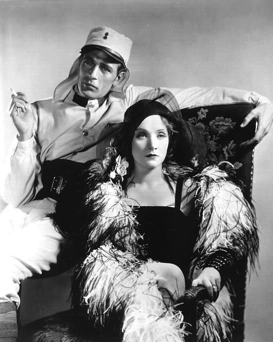 Marokko - Herzen in Flammen - Werbefoto - Gary Cooper, Marlene Dietrich