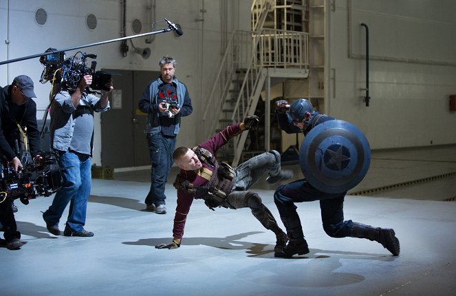 Captain America 2: The Return of the First Avenger - Dreharbeiten - Georges St-Pierre, Chris Evans