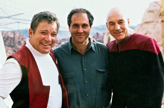Star Trek: Gerações - De filmagens - William Shatner, Patrick Stewart