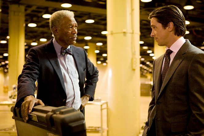 Temný rytíř - Z filmu - Morgan Freeman, Christian Bale