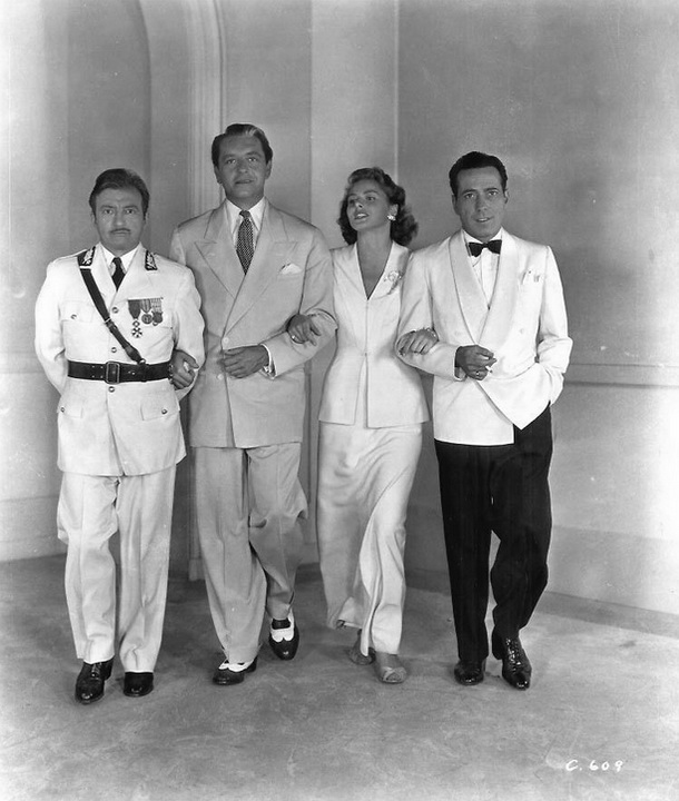 Casablanca - Promokuvat - Claude Rains, Paul Henreid, Ingrid Bergman, Humphrey Bogart