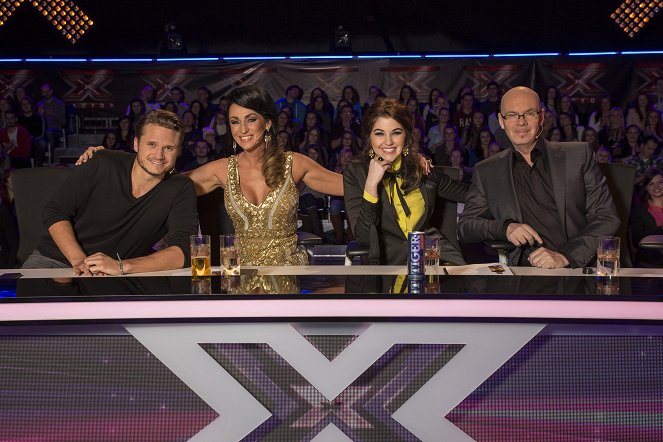 X Factor - Werbefoto - Ondřej Gregor Brzobohatý, Sisa Sklovská, Celeste Buckingham, Oto Klempíř