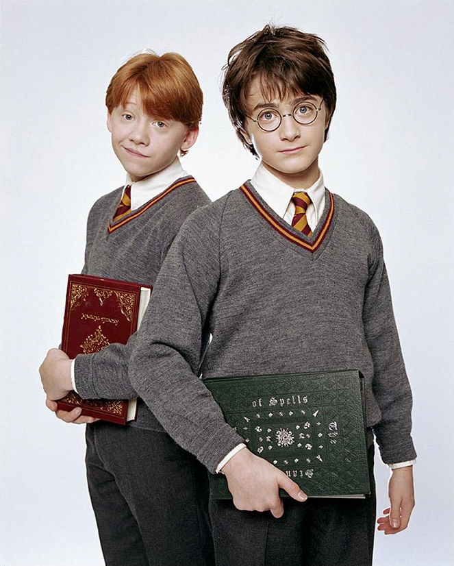 Harry Potter y la Piedra Filosofal - Promoción - Rupert Grint, Daniel Radcliffe