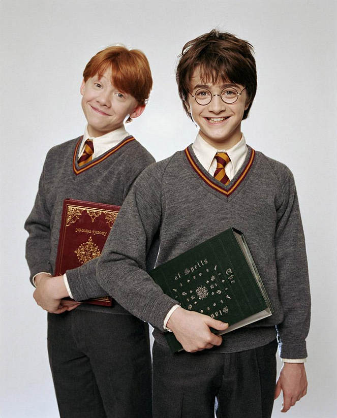 Harry Potter y la Piedra Filosofal - Promoción - Rupert Grint, Daniel Radcliffe