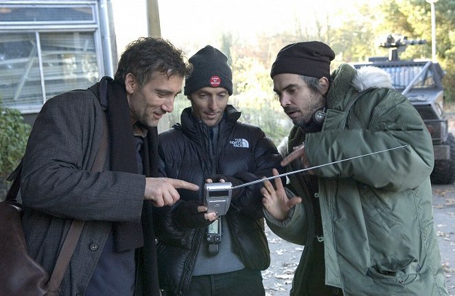 Os Filhos do Homem - De filmagens - Clive Owen, Emmanuel Lubezki, Alfonso Cuarón
