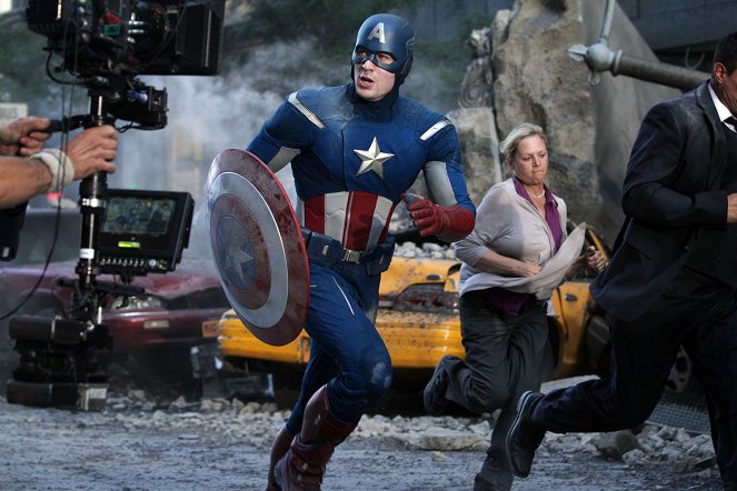 Avengers - Z natáčení - Chris Evans