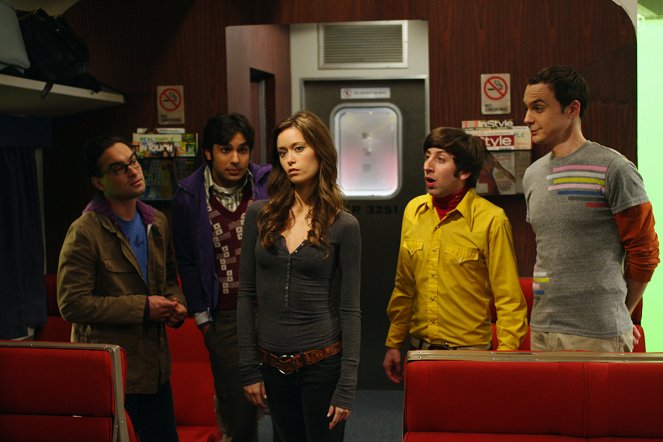The Big Bang Theory - Del rodaje - Johnny Galecki, Kunal Nayyar, Summer Glau, Simon Helberg, Jim Parsons