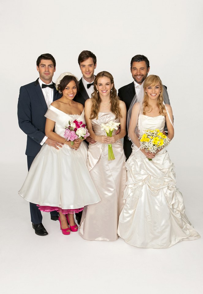 Nearlyweds - Promoción - Travis Milne, Ryan Kennedy, Steve Bacic, Christie Laing, Danielle Panabaker, Britt Irvin