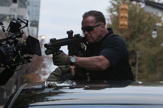 Szabotázs - Forgatási fotók - Arnold Schwarzenegger
