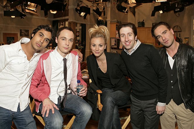 The Big Bang Theory - Dreharbeiten - Kunal Nayyar, Jim Parsons, Kaley Cuoco, Simon Helberg, Johnny Galecki