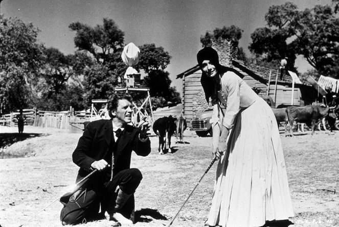 Le Vent de la plaine - Tournage - Burt Lancaster, Audrey Hepburn