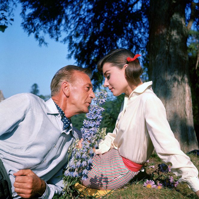 Liebe am Nachmittag - Werbefoto - Gary Cooper, Audrey Hepburn