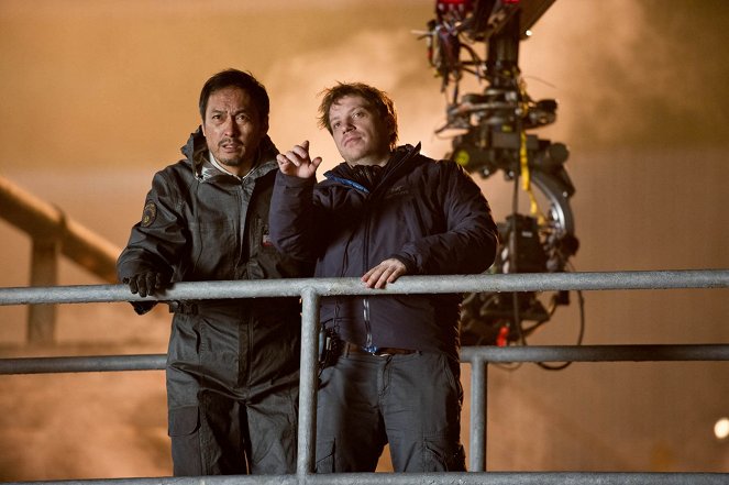 Godzilla - Dreharbeiten - Ken Watanabe, Gareth Edwards