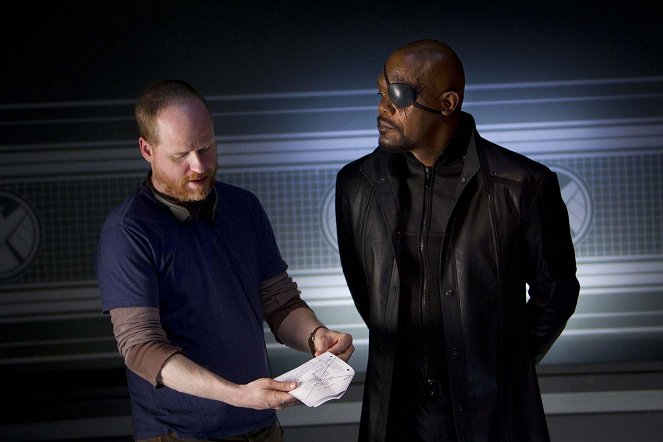 Bosszúállók - Forgatási fotók - Joss Whedon, Samuel L. Jackson