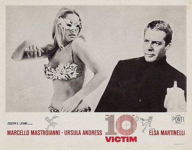 The Tenth Victim - Lobby Cards - Ursula Andress, Marcello Mastroianni