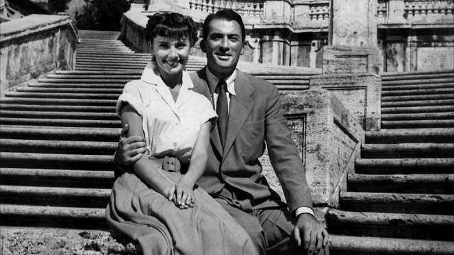 Roman Holiday - Van de set - Audrey Hepburn, Gregory Peck