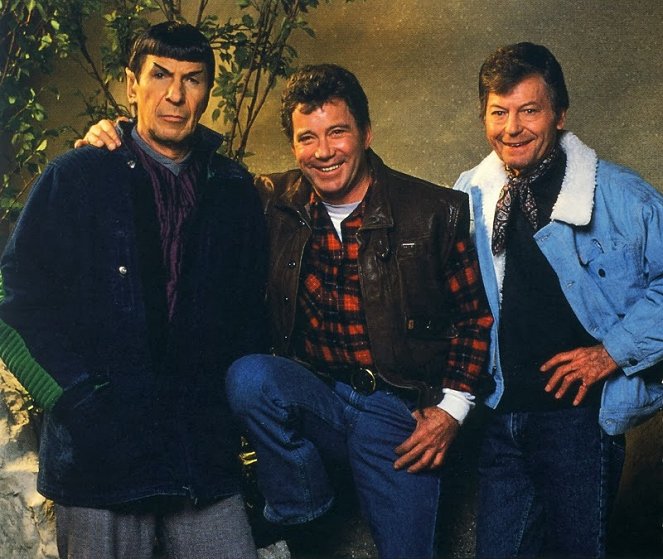 Star Trek V: Nejzazší hranice - Z natáčení - Leonard Nimoy, William Shatner, DeForest Kelley